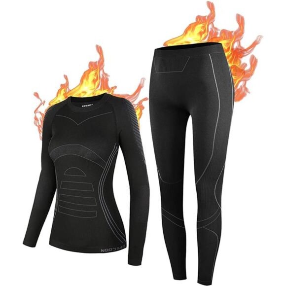 Women's Thermal Underwear Base Layer Long Johns, Classic Grey